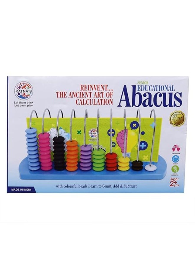 RATNA'S Ratnas Educational Abacus Senior for Kids to Count, add & Subtract with Colourful Beads Multicolor - Image 2