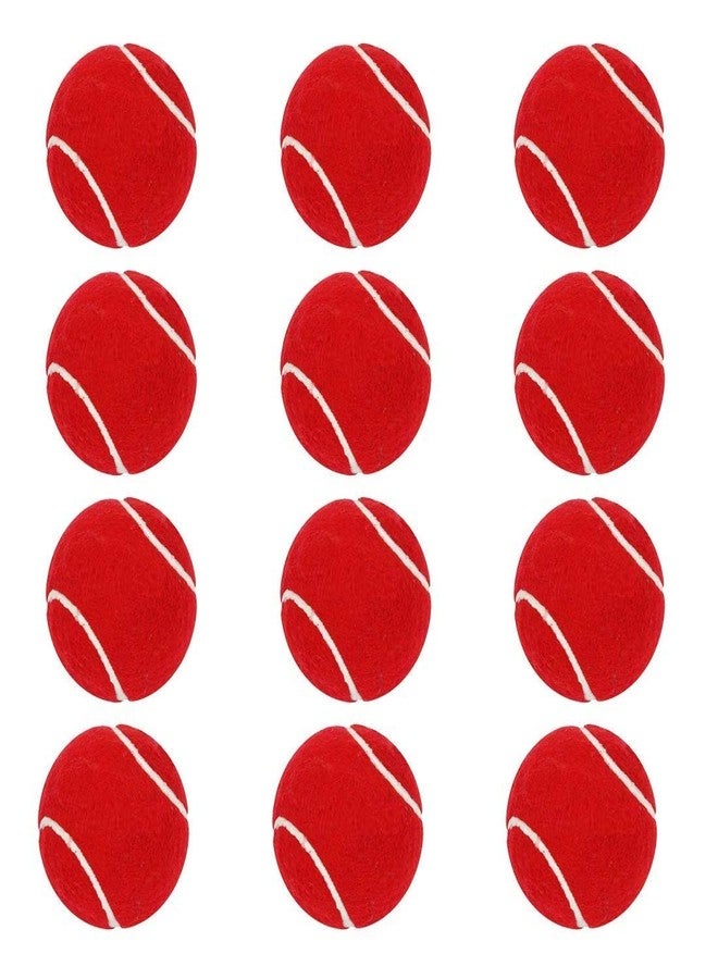 كرة تنس وكريكت خفيفة الوزن من PSE Priya Sports، مصنوعة من المطاط لتدريبات الكريكيت والتنس، كرة تنس وكريكت مطاطية ثقيلة الوزن، عبوة من 12 كرة تنس وكريكت