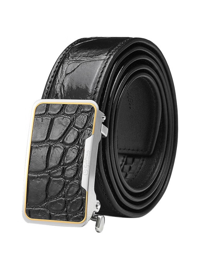 Goldlion Leather Belt, Alligator Skin, Stainless Steel Buckle, High-quality Wooden Gift Box, New Year Gift - Image 5