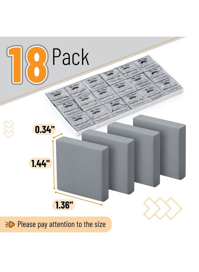 Mr. Pen - - Kneaded Eraser, 18 Pack, Gray, Kneaded Erasers For Artists, Gum Eraser, Art Eraser, Kneadable Erasers, Moldable Eraser, Art Erasers For Drawing, Artist Eraser, Drawing Erasers, Art Gum Eraser - Image 1