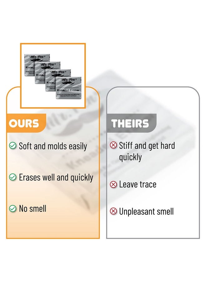 Mr. Pen - - Kneaded Eraser, 18 Pack, Gray, Kneaded Erasers For Artists, Gum Eraser, Art Eraser, Kneadable Erasers, Moldable Eraser, Art Erasers For Drawing, Artist Eraser, Drawing Erasers, Art Gum Eraser - Image 1