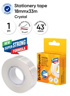 ErichKrause Stationery tape Crystal, highly transparent, 18mmx33m (box 1 pcs)  - Image 1