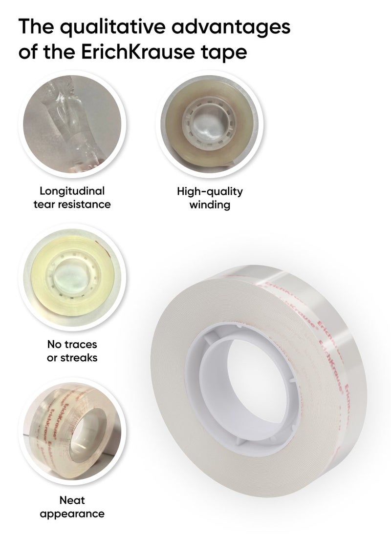 ErichKrause - Stationery tape Crystal, highly transparent, 18mmx33m (box 1 pcs) - Image 1