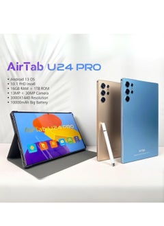 AirTab Airtab U24 Pro Smart Tablet with 10.1-inch FHD Screen, 16GB RAM, 1TB Storage, 10,000mAh Battery, and Arabic Keyboard - Black  - Image 4