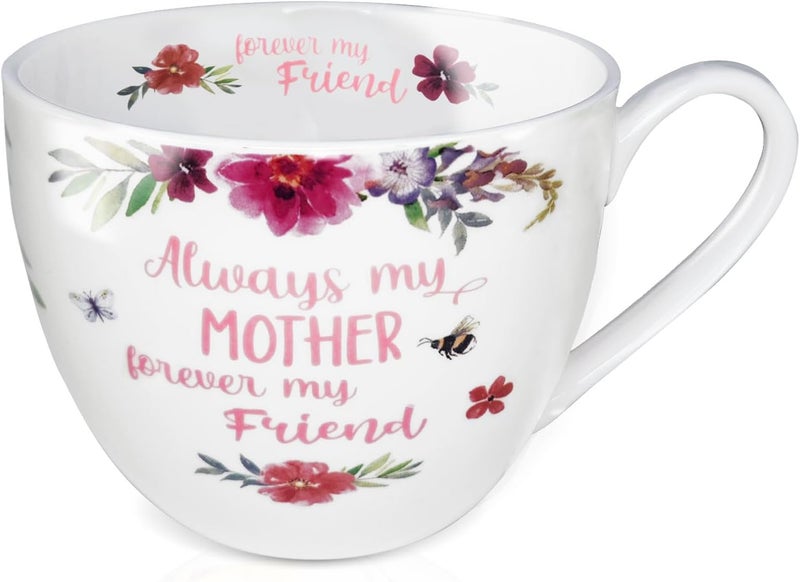 MFoffice A Heartfelt Mug Gift for Mom from Daughter Son Kids Premium 20 oz Bone China Coffee Tea Hug Mug Perfect Holiday Birthday and Mothers Day Gift for Moms Designed in England by Harvest Green Studio - Image 2