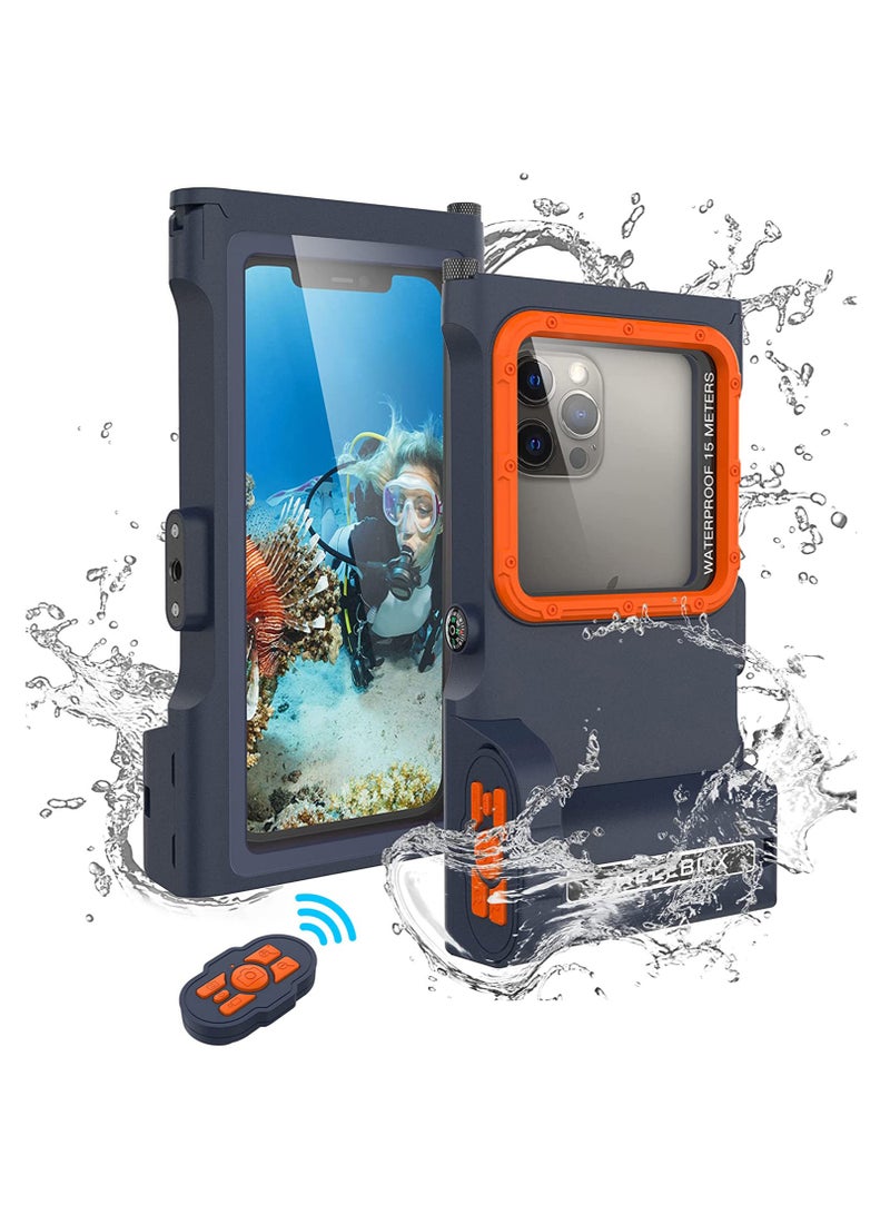 KASTWAVE Underwater Snorkeling Diving Waterproof Phone Case for iPhone Samsung Galaxy LG Huawei Series Smartphone Below 6.7inch Universal - Image 1
