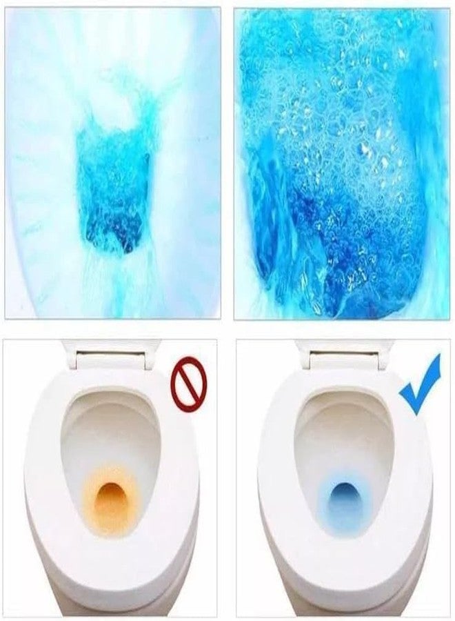 ULTRONEX 10 Pcs Toilet Bowl Deodorizer Cleaner Powerful Automatic Flush Toilet cleaner tablet/Automatic Toilet Bowl Cleaner Tablets Stain Remover Bathroom Flush Tank Blue Tab Tablet - Image 5