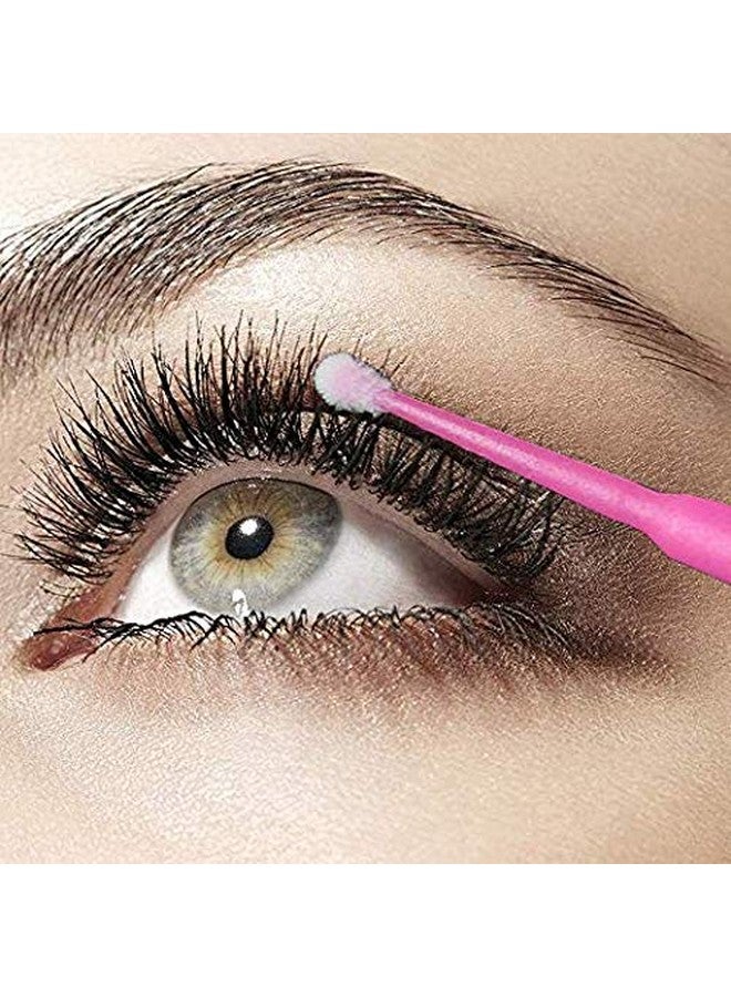Coobbar 100Pcs/Lot Durable Micro Disposable Eyelash Extension Mascara Brush Eyelash Glue Cleaning Stick For Women (Pink) - Image 2