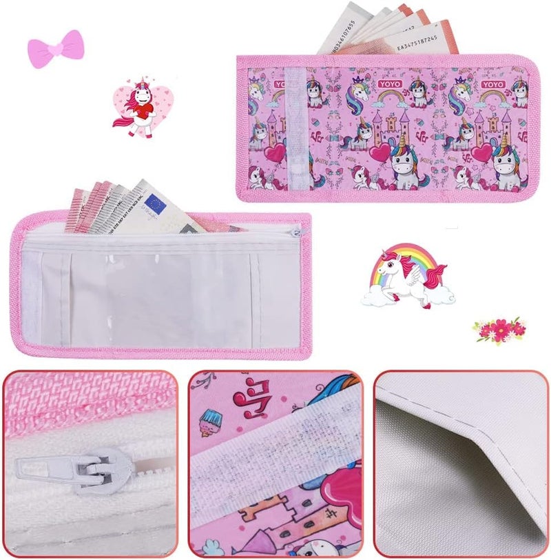 SHIVOM Unicorn School Stationery Gift Set, 7 Pieces with Eraser, Sharpener, Wallet, Ruler, Pencil, Girls and Boys Party Bag - Image 3
