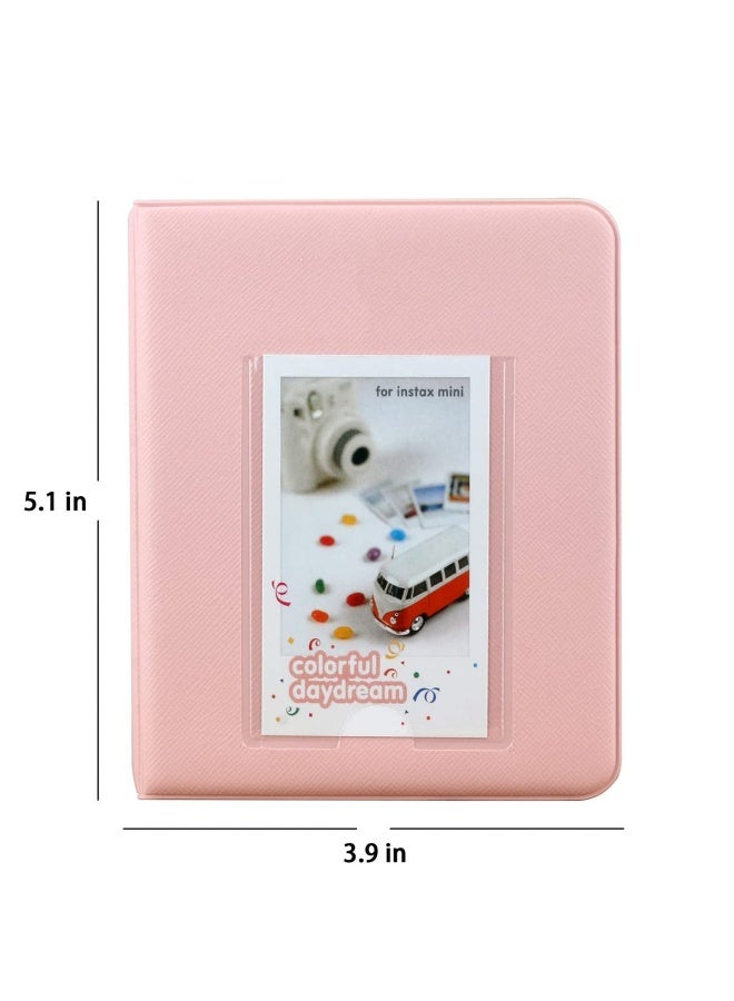 64 جيوب ألبوم صور أفلام كتاب لـ Fujiflm Instax Mini 13 12 11 9 8+ 8 7s 25 26 50s 70 90 Polaroids Z2300 Pic-300P HP Sprocket Hellokitty IceBlue Kodak Smile Printomatic (الوردي) - Image 3