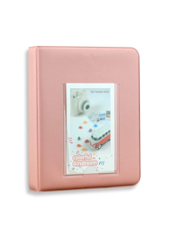 64 جيوب ألبوم صور أفلام كتاب لـ Fujiflm Instax Mini 13 12 11 9 8+ 8 7s 25 26 50s 70 90 Polaroids Z2300 Pic-300P HP Sprocket Hellokitty IceBlue Kodak Smile Printomatic (الوردي) - Image 1