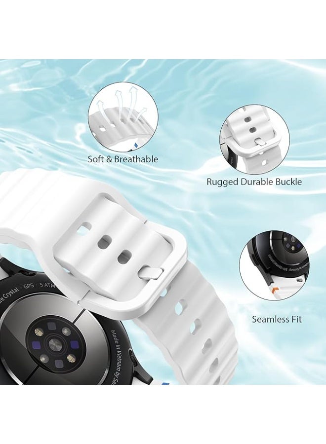 Sport Bands For Samsung Galaxy Watch 7 6 5 4 FE Strap 40mm 44mm, Soft Silicone Sport Band for Galaxy Watch 6 Classic Straps 47mm 43mm/Galaxy Watch 5 Pro/Watch 4 Classic 42mm 46mm for Men Women - Image 5