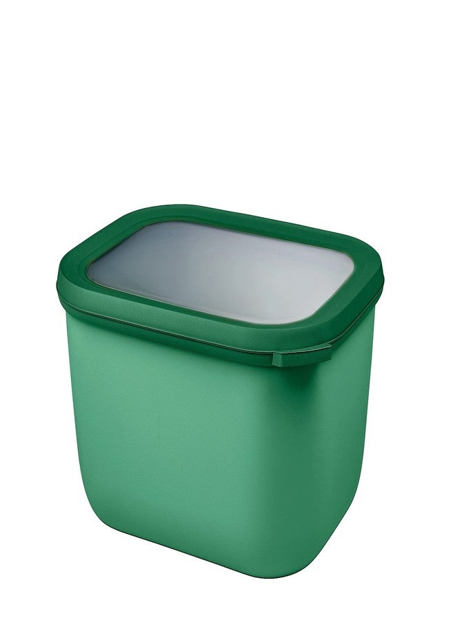 Mepal Cirqula 3000ml / 101oz Circular Rectangular Multi Food Storage & Serving Container with Transparent Lids | Perfect for Food Prep | Microwave & Dishwasher Safe |Vivid Green | Made in Holland - Image 1