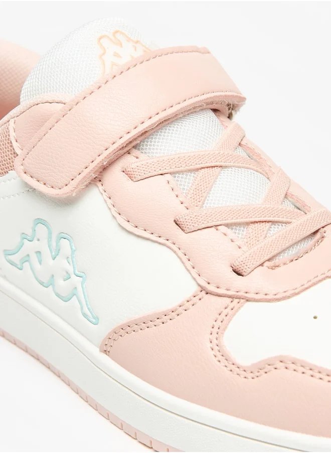Kappa Girls' Panelled Sports Shoes with Hook and Loop Closure
