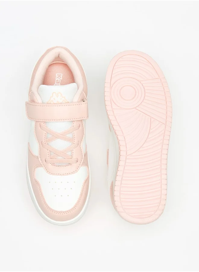 Kappa Girls' Panelled Sports Shoes with Hook and Loop Closure