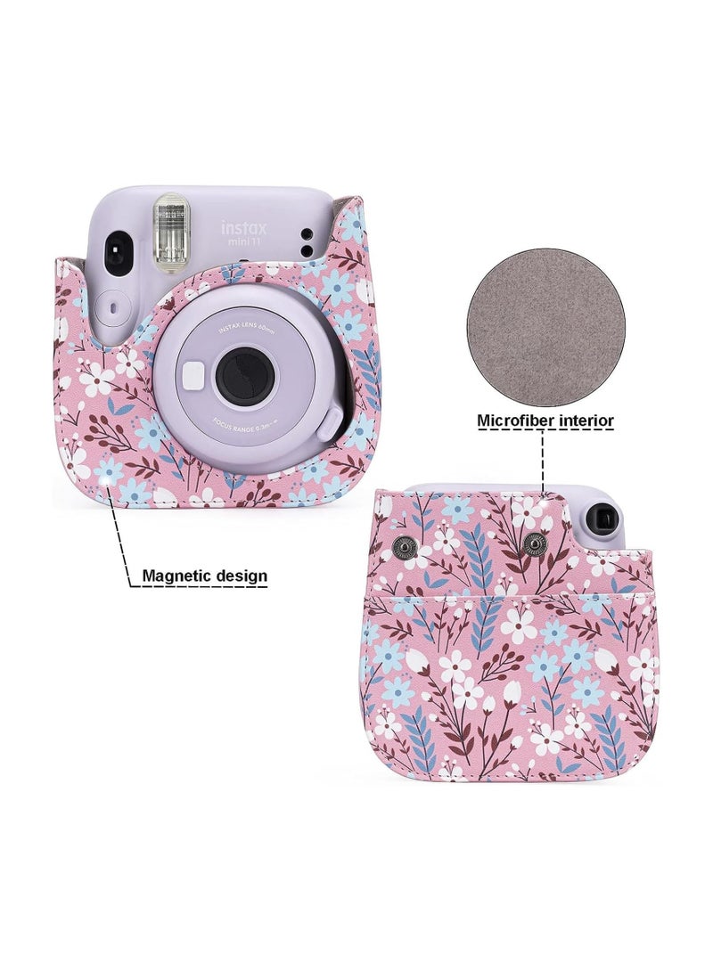 General Instant Camera Case, PU Leather Camera Case with Removable Adjustable Shoulder Strap, Instant Film Camera Case for Instax Mini 11, 9, 8 Instant Camera  - Image 2