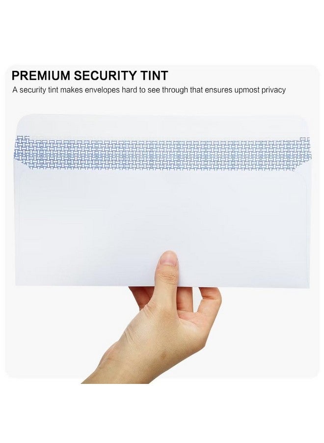 HERKKA 10 Security Selfseal Envelopes No.10 Windowless Bussiness Envelopes Security Tinted With Printer Friendly Design Size 41/8 X 91/2 Inch White 24 Lb 500 Pack - Image 3