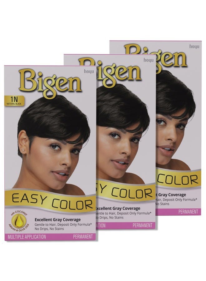 Bigen 1N Bigen Easy Color for Women Natural Black-New Formula, New Look - 3 Pack - Image 1