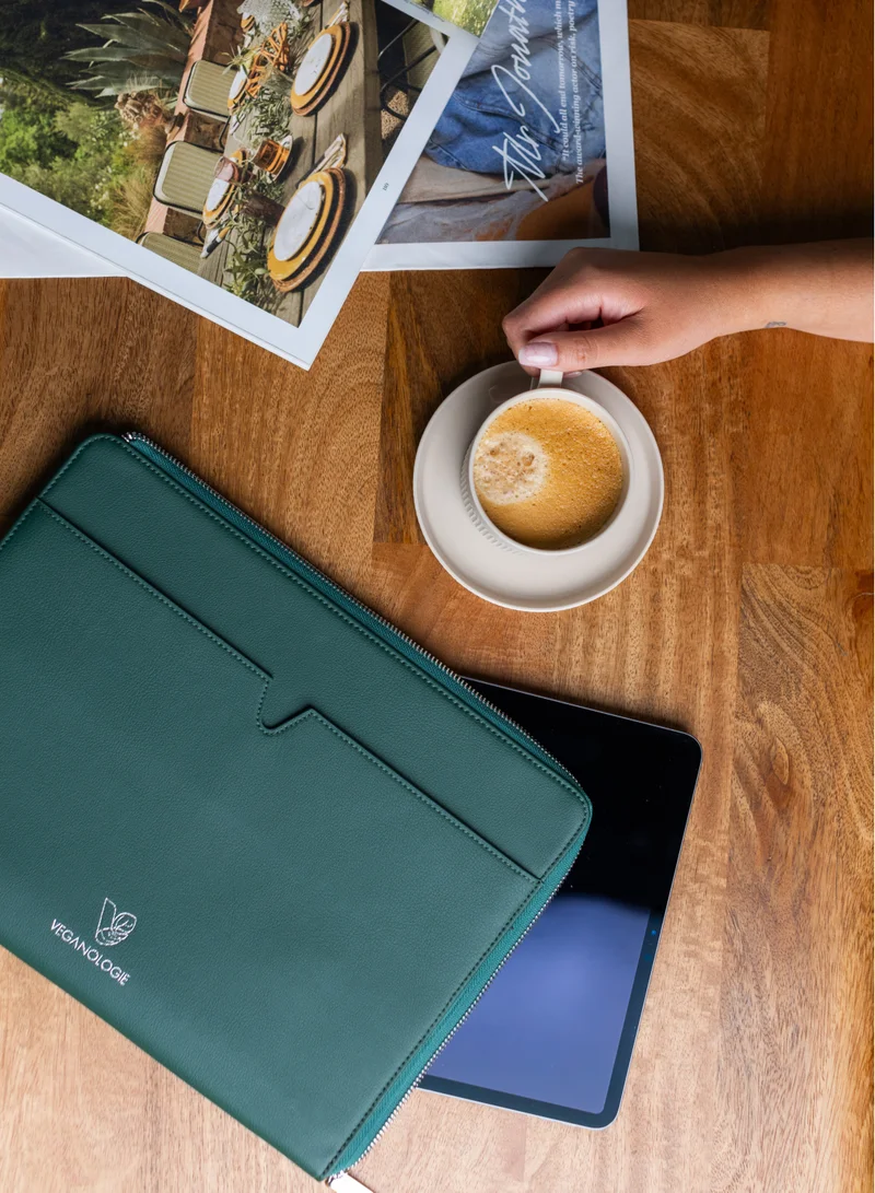Veganologie Eden Apple Leather Laptop Sleeve 16" in Black Made From 40 Apples