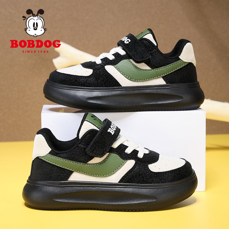 Babu Bean Children'S Shoes 2025 New Leather Waterproof Casual Low-Top Board Shoes Big Children'S Small White Shoes - Image 2