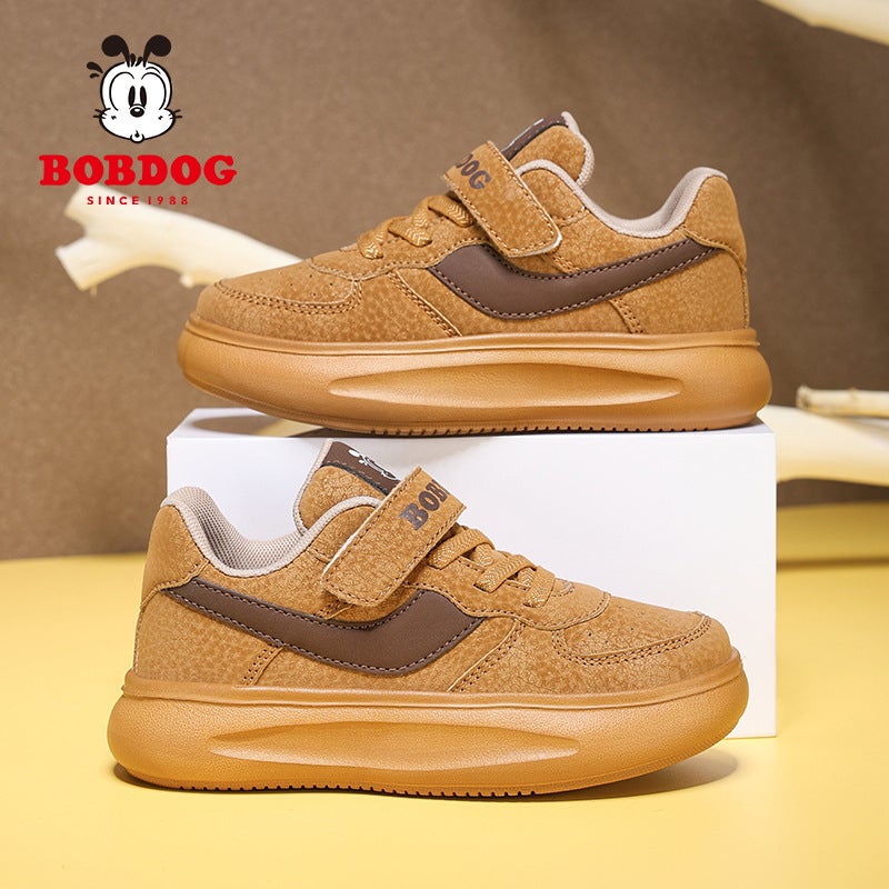 Babu Bean Children'S Shoes 2025 New Leather Waterproof Casual Low-Top Board Shoes Big Children'S Small White Shoes - Image 5
