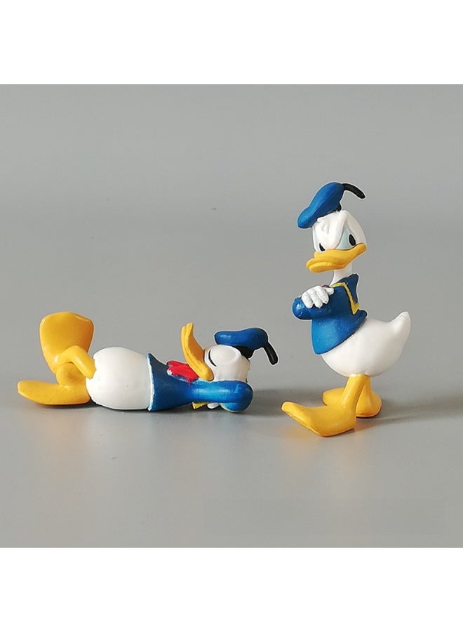 Anime Cartoon Cute 2 Donald Duck PVC Donald Duck Hand-made Model Ornaments Doll Diy Cake Decorations-Color:Aojiao 2 Donald Duck  - Image 2