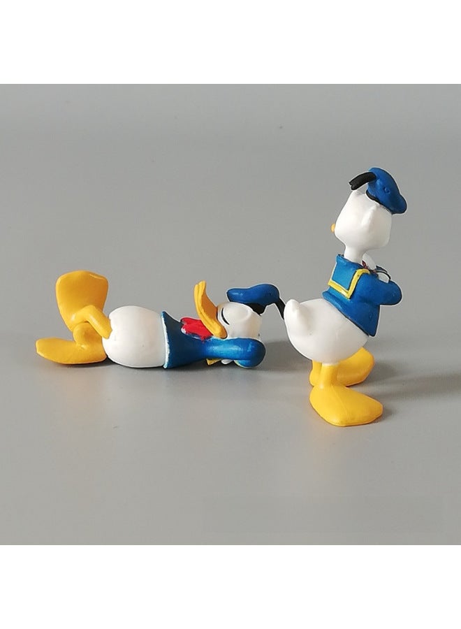 Anime Cartoon Cute 2 Donald Duck PVC Donald Duck Hand-made Model Ornaments Doll Diy Cake Decorations-Color:Aojiao 2 Donald Duck  - Image 3