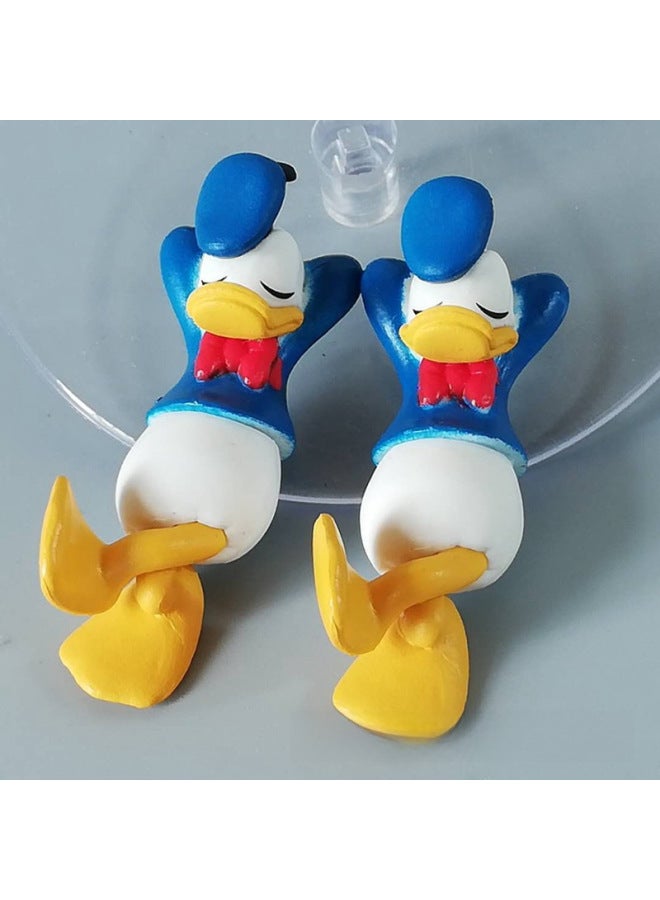 Anime Cartoon Cute 2 Donald Duck PVC Donald Duck Hand-made Model Ornaments Doll Diy Cake Decorations-Color:Aojiao 2 Donald Duck  - Image 5