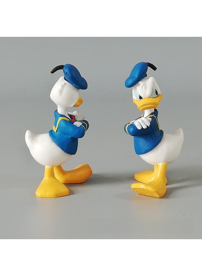 Anime Cartoon Cute 2 Donald Duck PVC Donald Duck Hand-made Model Ornaments Doll Diy Cake Decorations-Color:Aojiao 2 Donald Duck  - Image 4