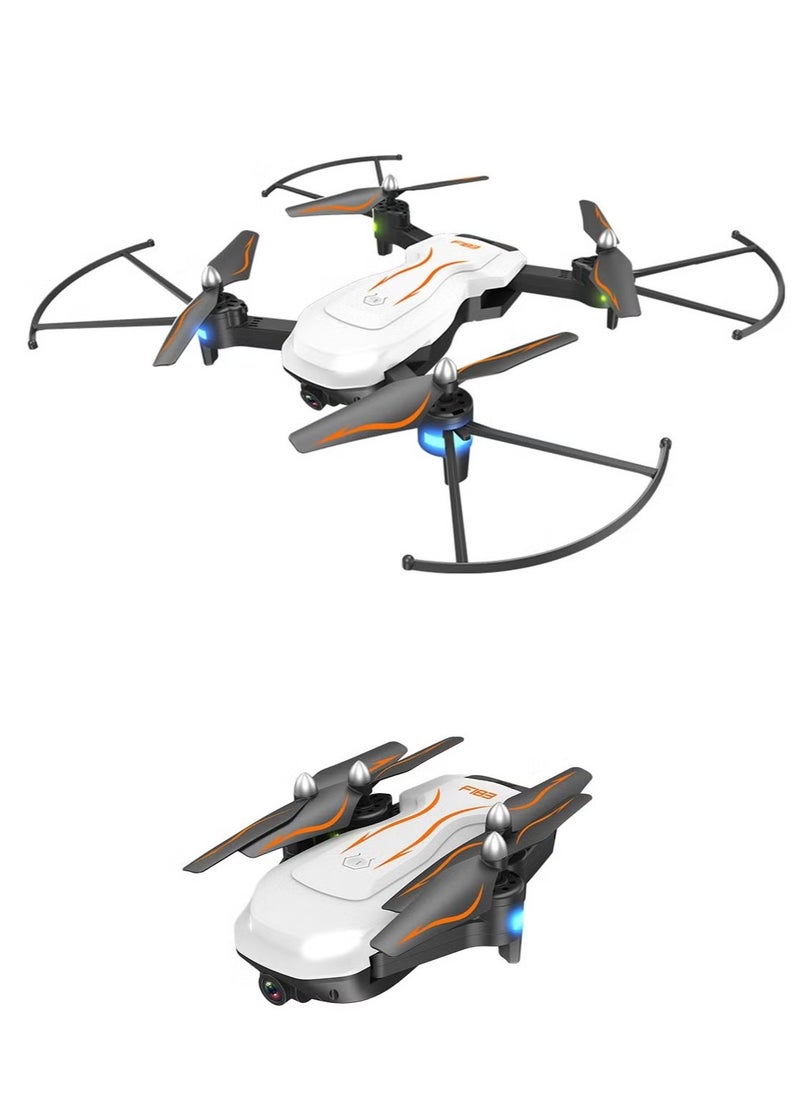 TIGER - RC F183 Drone with 4K HD Camera – FPV RC Quadcopters with Altitude Hold, Headless Mode, 3D Flip, LED Lights, G-Sensor, One-Key Takeoff/Landing, APP & Voice Control, Foldable Design - White - Image 1