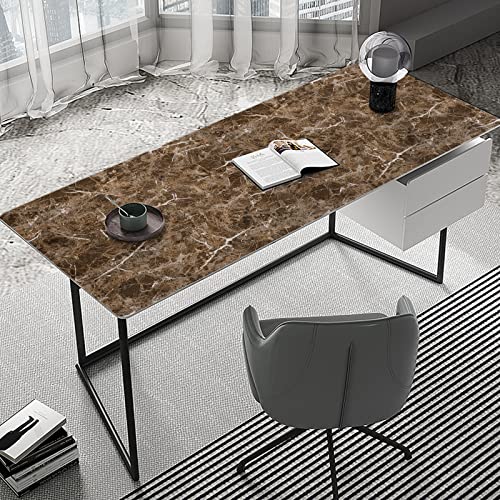 practicalWs Brown Marble Contact Paper 17.7in × 196in Countertop Contact Paper Waterproof Self Adhesive Marble Wallpaper Peel and Stick Countertops Stick Papers for Kitchen Counter Top Covers - Image 5