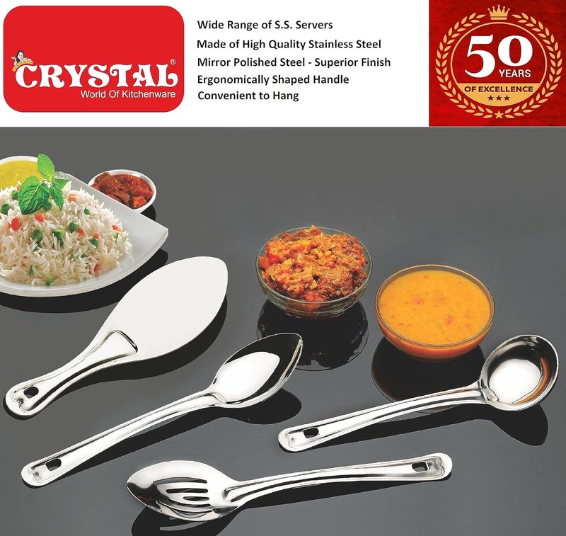 Crystal Stainless Steel Skimmer Large Silver 10L x 10W x 10H Millimeters - Image 5