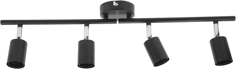 Wear resistant upgraded material Tbest Tracking Lights Ceiling LED 4 60W Angle Foldable Matte Black 4 Light Tracking Lighting for Bedroom Hotel 85‑265V Track Lighting Experience optimized build - Image 4