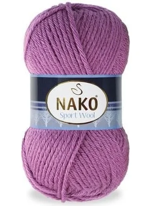 Nako Sport Wool 1048 5 Pieces Scarf Beanie Poncho Cardigan Yarns Orchid