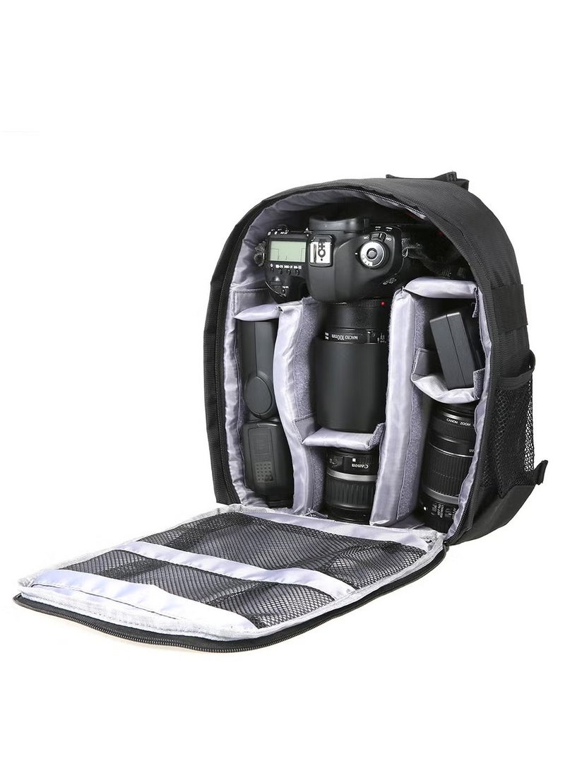 ANDOER Camera Backpack for DSLR/SLR/Mirrorless – Water-Resistant Photography Bag Compact Case for Canon/Nikon/Sony Travel & Outdoor  Black/Grey - Image 1