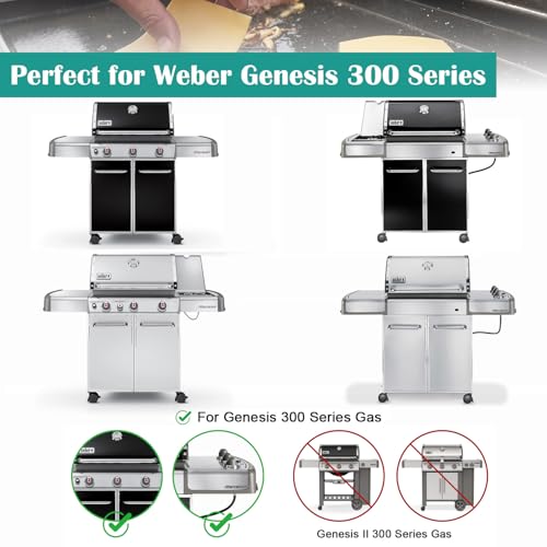 EasiBBQ Full-Size Griddle Inserts for Weber Genesis 300 Gas Grill, Griddle for Weber Genesis 300 Series E-310 E-320 E-330 S-310 S-320 S-330 EP-310 EP-320 EP-330 CEP-310 CEP-330, Replace for 7524 Grate - Image 5