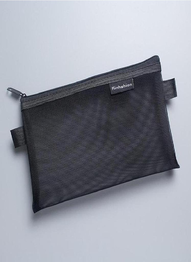 Eckek - Supplies Simple Transparent Student Nylon Mesh Pencil Case Pencil Bag Pencil Case Pen Bag Case - Image 1