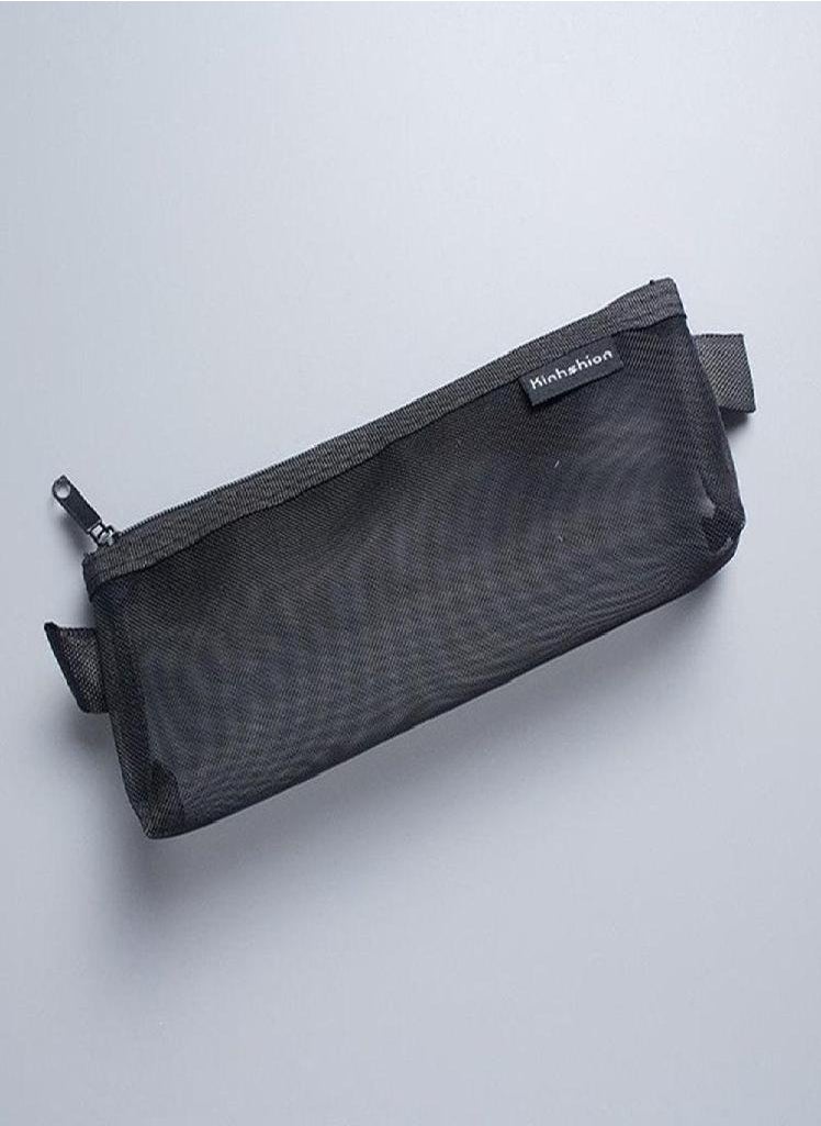 Eckek - Supplies Simple Transparent Student Nylon Mesh Pencil Case Pencil Bag Pencil Case Pen Bag Case - Image 1