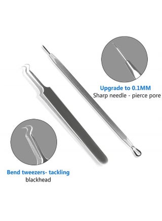 Pimple Popper Tool Kit -10 Pcs Blackhead Remover Comedone Extractor Kit Ear Pick Ear Wax Remove kit for Quick and Easy Removal of Pimples, Blackheads - pzsku/Z8CB9DC7281BDBA59CD3DZ/45/_/1686557125/4d352e43-38bb-44da-a238-82a3f3da7e1f