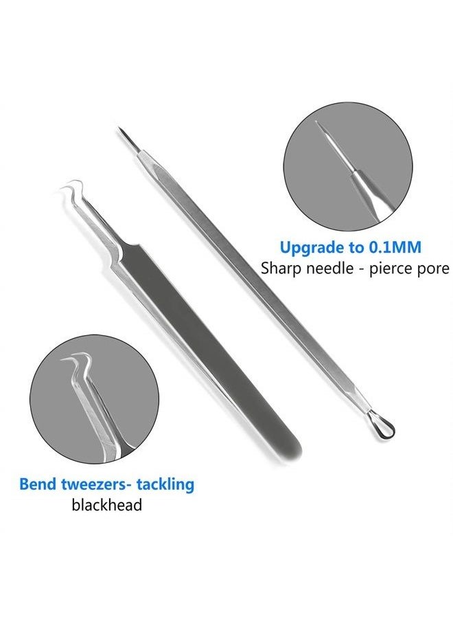 Pimple Popper Tool Kit -10 Pcs Blackhead Remover Comedone Extractor Kit Ear Pick Ear Wax Remove kit for Quick and Easy Removal of Pimples, Blackheads