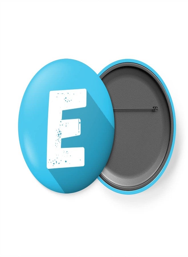 alterEgo Alphabet Initial Button Badge with Safety Pin backing (58mm Diameter) (E) - Image 1
