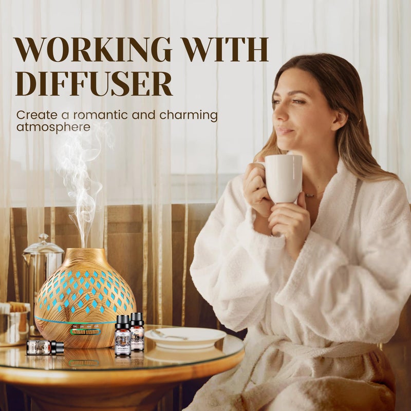 Aeshory Hotel Diffuser Oils Gift Set - 6x10ML Luxury Fragrance Oil Blend, Hotel Scent Essential Oils Set for Diffuser, Candle, Soap Making Scents - Image 5