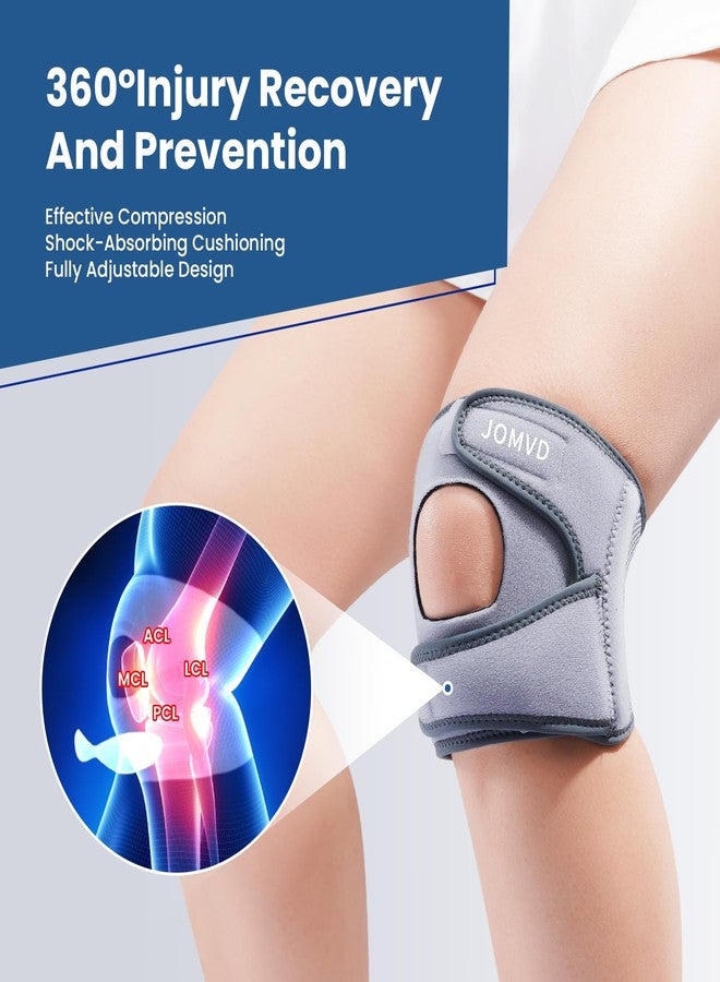 JOMVD Knee Brace for Patellar Tendon, Adjustable Lightweight 1/2 Patellar Knee Support Strap for Patellar Tendonitis, Arthritis, Workouts, Hiking, Tennis, Running, Women and Men, Left Large - Image 4