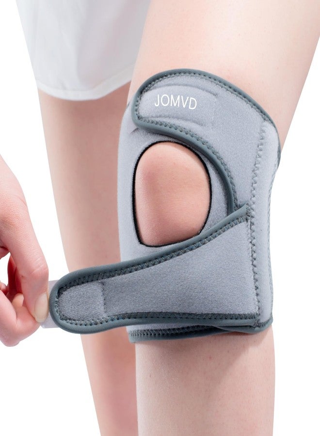 JOMVD Knee Brace for Patellar Tendon, Adjustable Lightweight 1/2 Patellar Knee Support Strap for Patellar Tendonitis, Arthritis, Workouts, Hiking, Tennis, Running, Women and Men, Left Large - Image 1