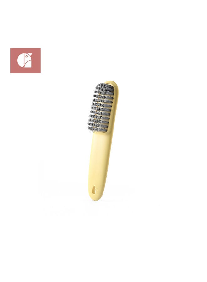 NIBEMINENT Shoe Brush Long Handle Washing Cleaning Tools Yellow 15 x 3 5cm - Image 1