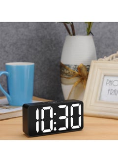 DreamSky Compact Digital Alarm Clock With Usb Port For Charging Adjustable Brightness Dimmer Bold Digit Display 12 24Hr Snooze White  - Image 5