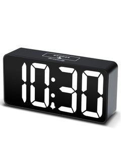 DreamSky Compact Digital Alarm Clock With Usb Port For Charging Adjustable Brightness Dimmer Bold Digit Display 12 24Hr Snooze White  - Image 1