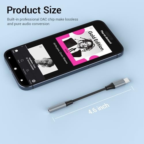 YGKSAA 2pcs USB C to 3.5mm Female Headphone Jack Adapter, Upgrade Metal Case, Compatible with Samsung S20+/S21 Ultra, iPhone15 16 17, and More USB C Audio Devices - Image 5
