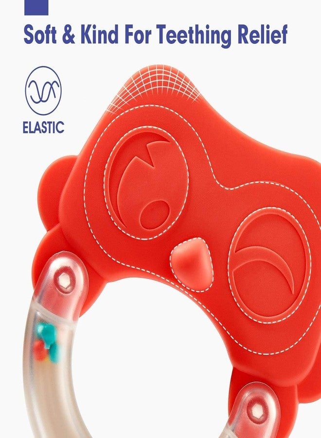 Cable World 10 pc Baby Rattles Teething Toys , Newborn Toys 6-12 Months, Teether Grasping Shaker Toy Baby Gifts 3-12 Month Old Must Haves Montessori Rattle for Babies - Food Grade Material - Image 4