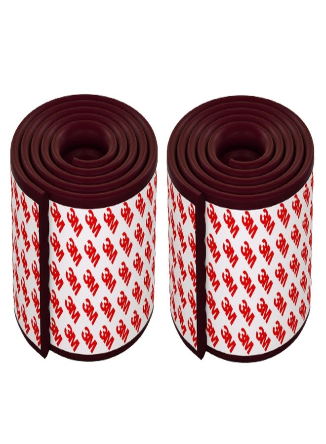 Leeonz Baby Proofing Edge Corner Protector, Table Bumper Guard, Soft Rubber Foam Guard, 3M Pre-Taped Extra Large Strip, 6.5ft Baby Proof Corner Guard Heavy-Duty (Pack of 2, Brown) - Image 1